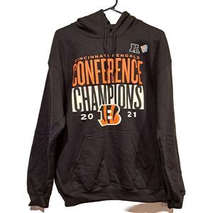Cincinnati Bengals Conference Champions 2021 NFL Hoodie Black Size M NWOT New!